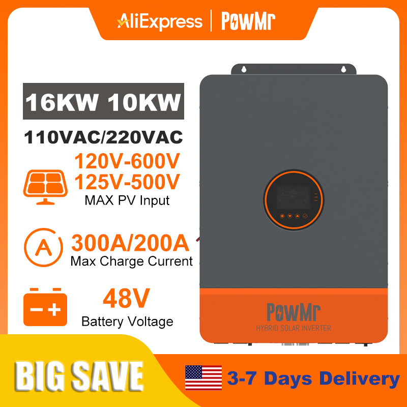 Split Phase Inverter 10Kw 110V 220V - Convertisseur solaire hybride PowMr 16KW 10KW