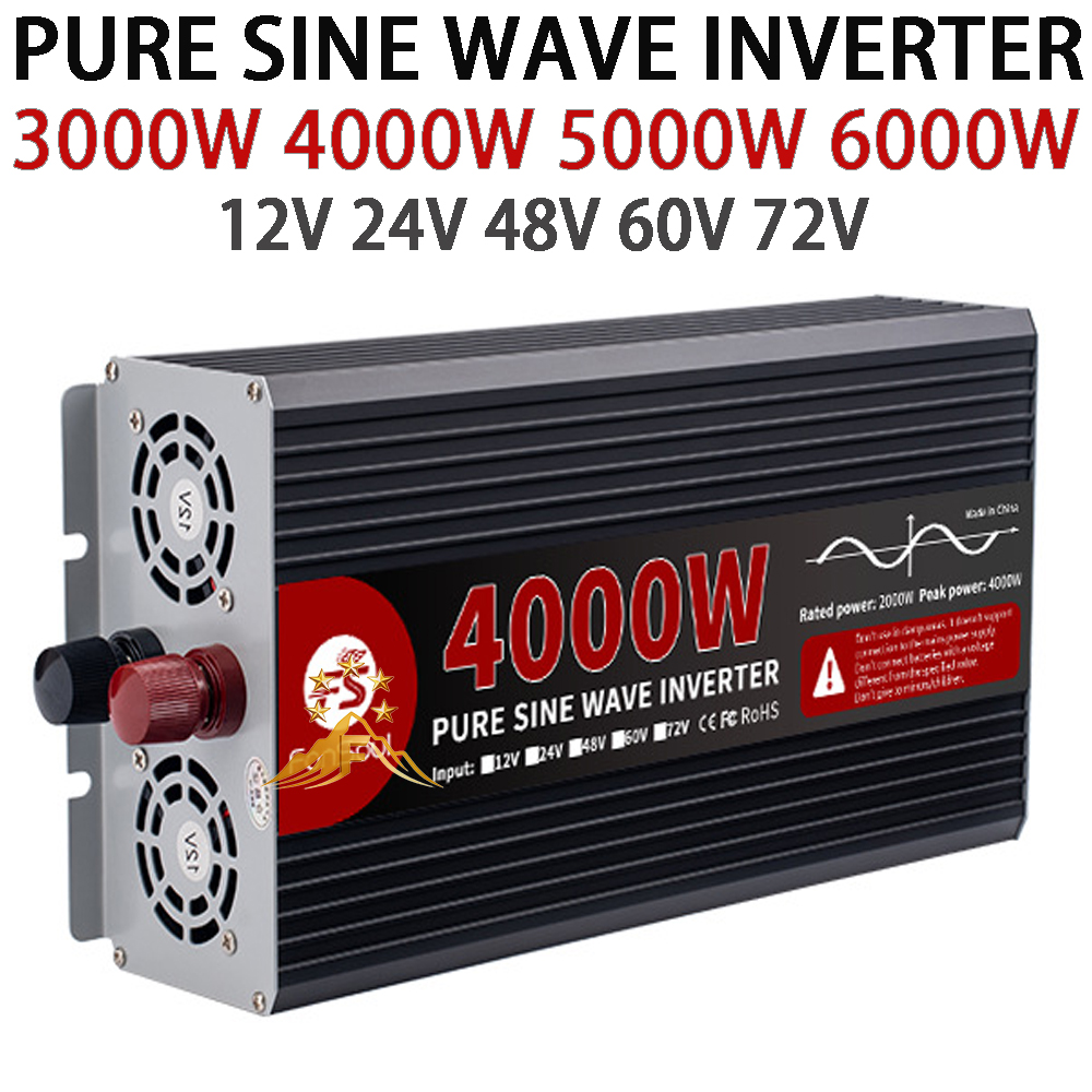 Onduleur à onde sinusoïdale pu - Pure Sine Wave Inverter 5000W 48V 220V avis et prix